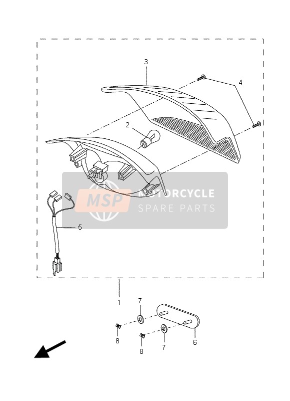 Yamaha CW50 2015 Fanale Posteriore per un 2015 Yamaha CW50